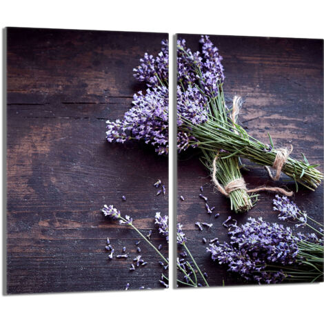 Placa protectora de vidrio para estufa 2x30x52 Lavanda