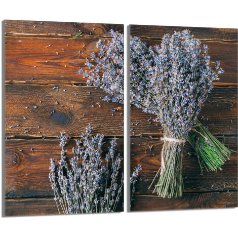 Placa protectora de vidrio para estufa 2x30x52 Lavanda