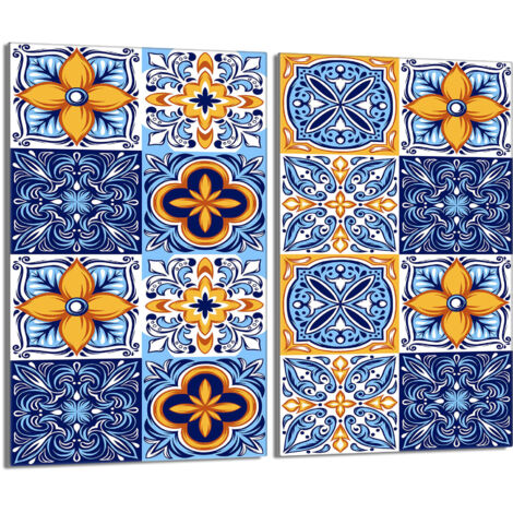 Placa protectora de vidrio para estufa 2x30x52 Mosaico