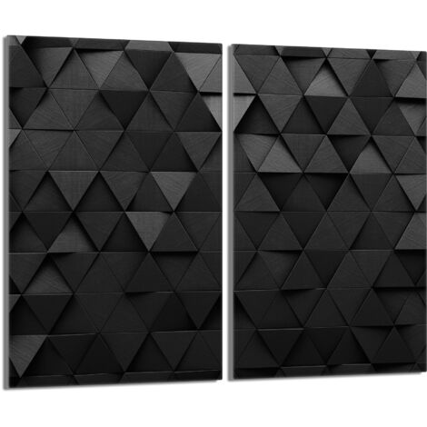 Placa protectora de vidrio para estufa 2x30x52 Negra
