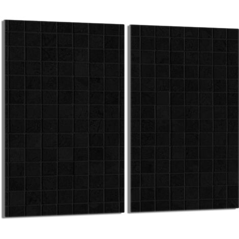 Placa protectora de vidrio para estufa 2x30x52 Negra