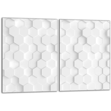 Placa protectora de vidrio para estufa 2x40x52 Blanco