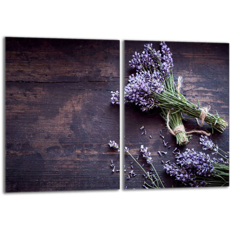 Placa protectora de vidrio para estufa 2x40x52 Lavanda