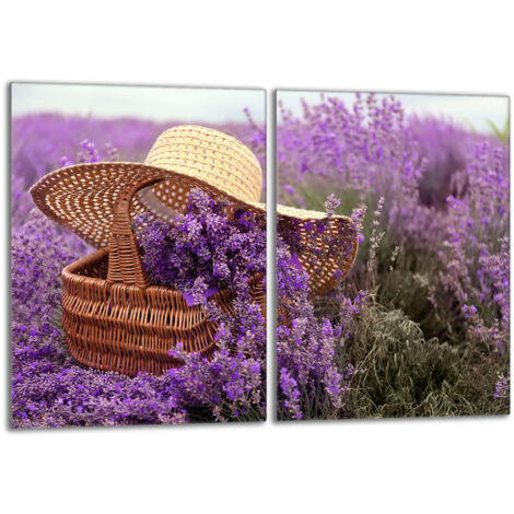 Placa protectora de vidrio para estufa 2x40x52 Lavanda