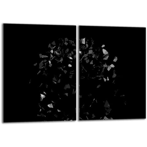 Placa protectora de vidrio para estufa 2x40x52 Negra