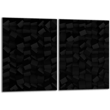 Placa protectora de vidrio para estufa 2x40x52 Negra