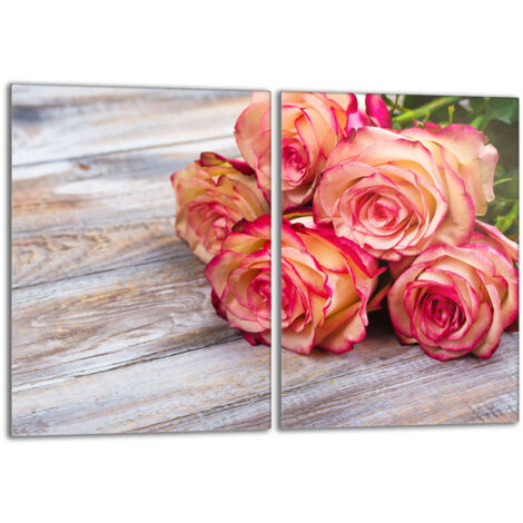 Placa protectora de vidrio para estufa 2x40x52 Rosa