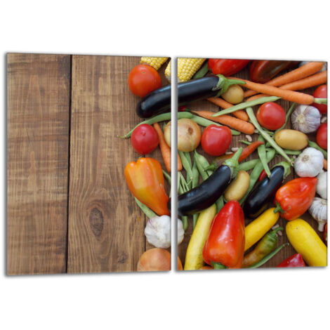 Placa protectora de vidrio para estufa 2x40x52 Verduras