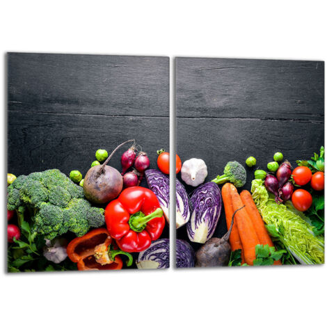 Placa protectora de vidrio para estufa 2x40x52 Verduras