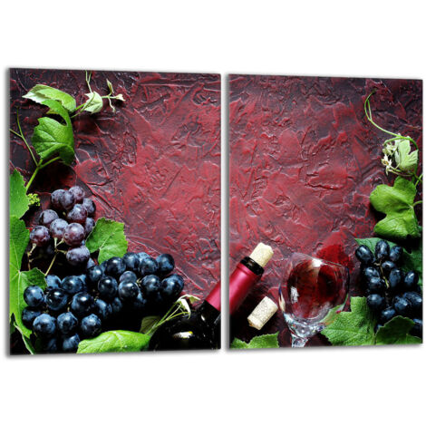 Placa protectora de vidrio para estufa 2x40x52 Vino