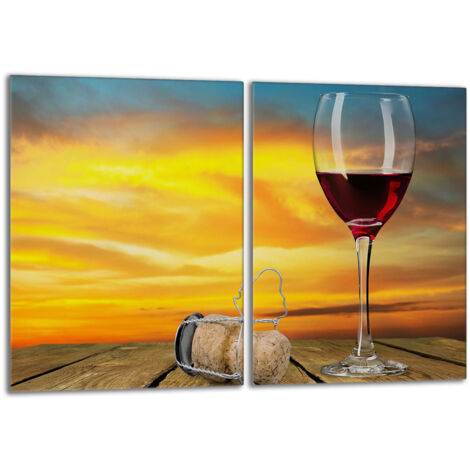 Placa protectora de vidrio para estufa 2x40x52 Vino