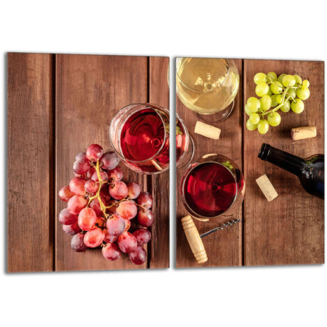 Placa protectora de vidrio para estufa 2x40x52 Vino