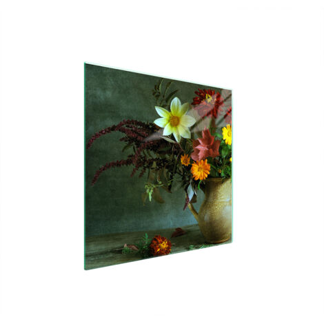 PLACA PROTECTORA DE VIDRIO PARA ESTUFA 50x52 FLORES