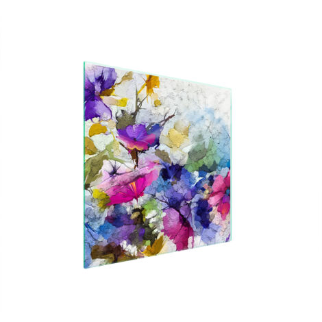 PLACA PROTECTORA DE VIDRIO PARA ESTUFA 50x52 FLORES