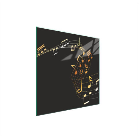 PLACA PROTECTORA DE VIDRIO PARA ESTUFA 50x52 MÚSICA