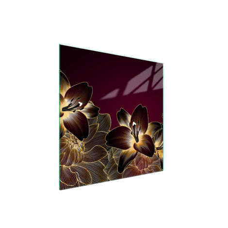 PLACA PROTECTORA DE VIDRIO PARA ESTUFA 50x52 ORQUÍDEA