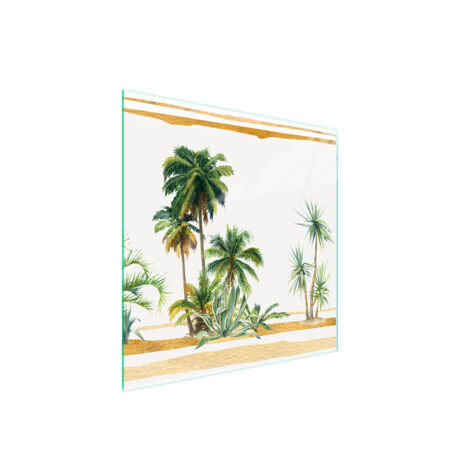 PLACA PROTECTORA DE VIDRIO PARA ESTUFA 50x52 PALMERAS