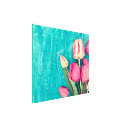 PLACA PROTECTORA DE VIDRIO PARA ESTUFA 50x52 TULIPANES