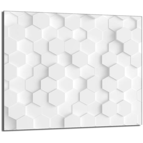 Placa protectora de vidrio para estufa 60x52 Blanco