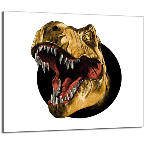 Placa protectora de vidrio para estufa 60x52 Dinosaurio