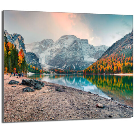 Placa protectora de vidrio para estufa 60x52 Montañas