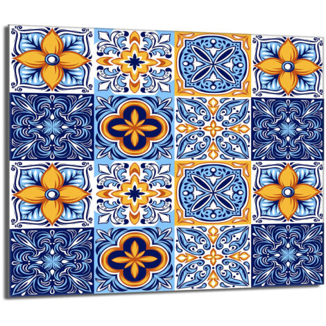 Placa protectora de vidrio para estufa 60x52 Mosaico