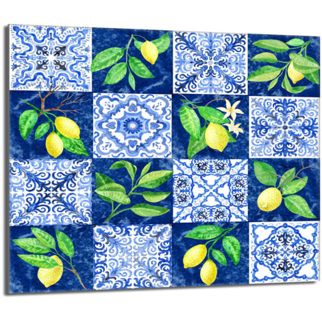 Placa protectora de vidrio para estufa 60x52 Mosaico