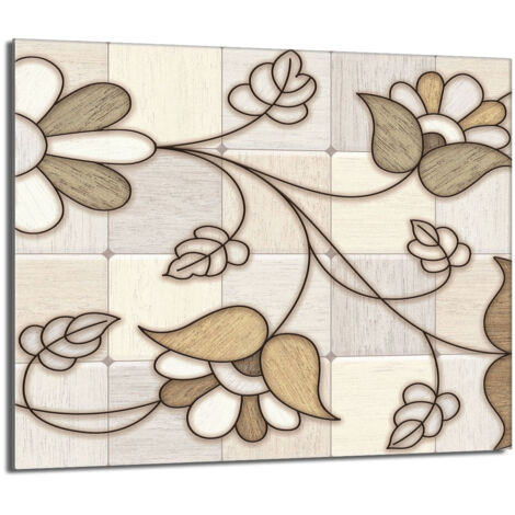 Placa protectora de vidrio para estufa 60x52 Mosaico