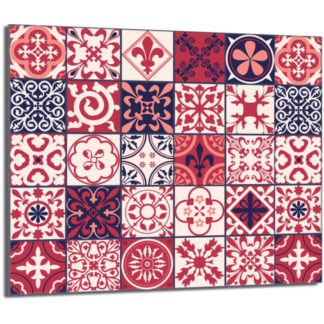 Placa protectora de vidrio para estufa 60x52 Mosaico