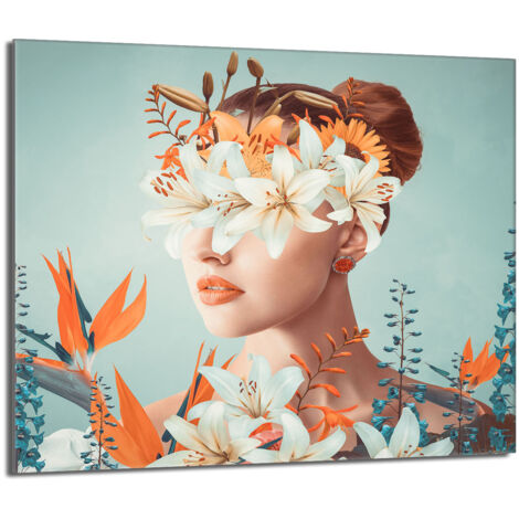 Placa protectora de vidrio para estufa 60x52 Mujer