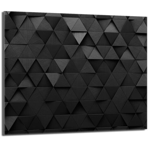 Placa protectora de vidrio para estufa 60x52 Negro