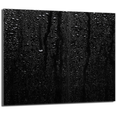 Placa protectora de vidrio para estufa 60x52 Negro