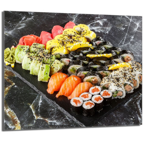 Placa protectora de vidrio para estufa 60x52 Sushi
