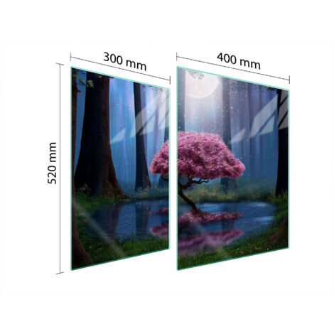 PLACA PROTECTORA DE VIDRIO PARA ESTUFA 70x52 ÁRBOL