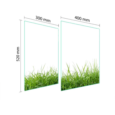 PLACA PROTECTORA DE VIDRIO PARA ESTUFA 70x52 BLANCA