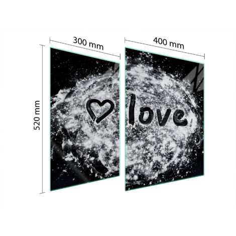 PLACA PROTECTORA DE VIDRIO PARA ESTUFA 70x52 CORAZÓN