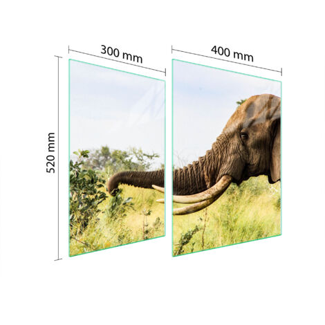 PLACA PROTECTORA DE VIDRIO PARA ESTUFA 70x52 ELEFANTE