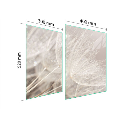 PLACA PROTECTORA DE VIDRIO PARA ESTUFA 70x52 FLOR
