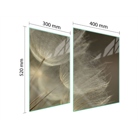 PLACA PROTECTORA DE VIDRIO PARA ESTUFA 70x52 FLOR