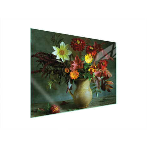 PLACA PROTECTORA DE VIDRIO PARA ESTUFA 70x52 FLORES
