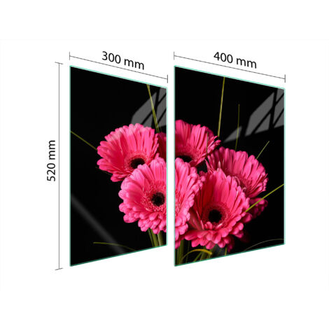 PLACA PROTECTORA DE VIDRIO PARA ESTUFA 70x52 GERBERA