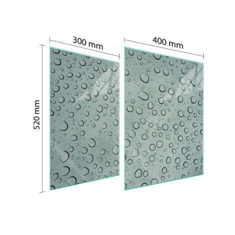 PLACA PROTECTORA DE VIDRIO PARA ESTUFA 70x52 GOTAS