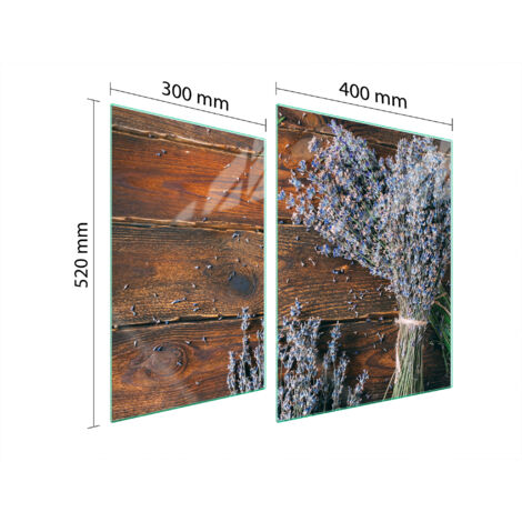 PLACA PROTECTORA DE VIDRIO PARA ESTUFA 70x52 LAVANDA