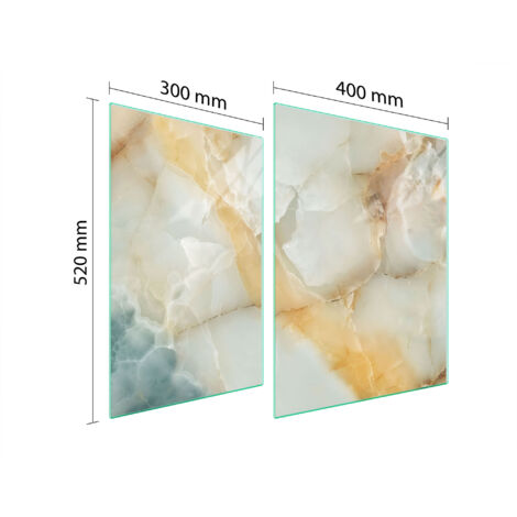 PLACA PROTECTORA DE VIDRIO PARA ESTUFA 70x52 MÁRMOL