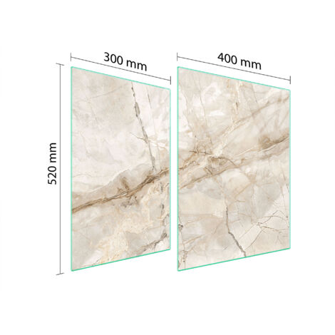 PLACA PROTECTORA DE VIDRIO PARA ESTUFA 70x52 MÁRMOL