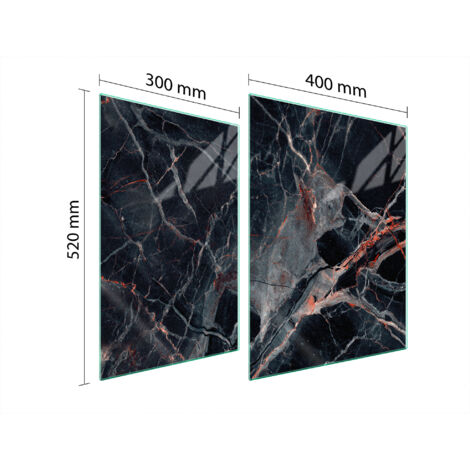PLACA PROTECTORA DE VIDRIO PARA ESTUFA 70x52 MÁRMOL