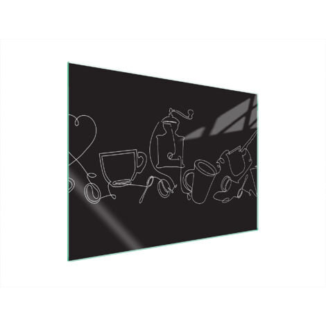 PLACA PROTECTORA DE VIDRIO PARA ESTUFA 70x52 NEGRO