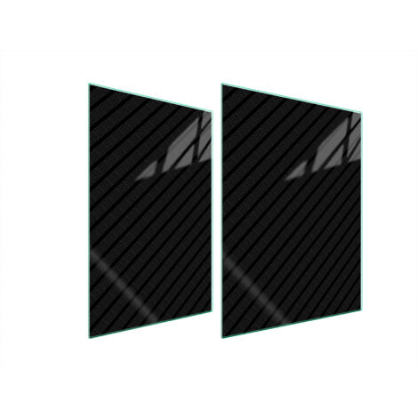 PLACA PROTECTORA DE VIDRIO PARA ESTUFA 70x52 NEGRO