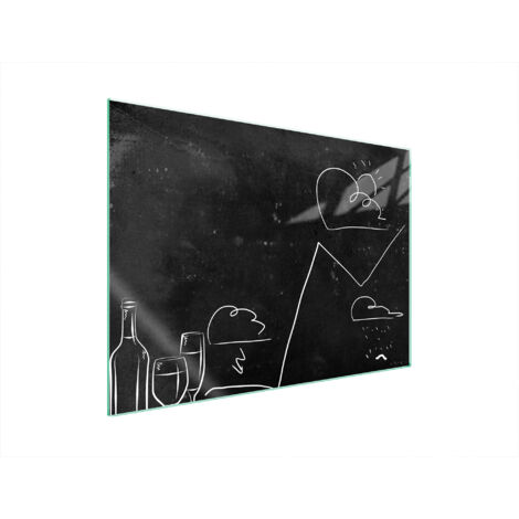 PLACA PROTECTORA DE VIDRIO PARA ESTUFA 70x52 NEGRO