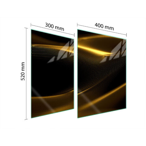 PLACA PROTECTORA DE VIDRIO PARA ESTUFA 70x52 ORO
